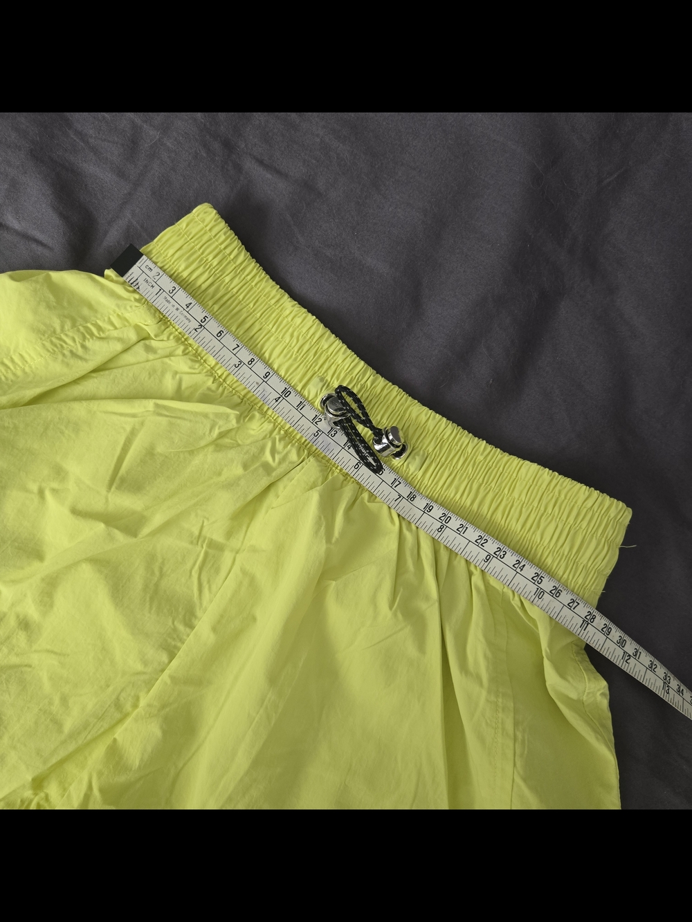 Bershka Neon Yellow Stretch Elastic String High Rise Board Shorts XS - Picture 9 of 10
